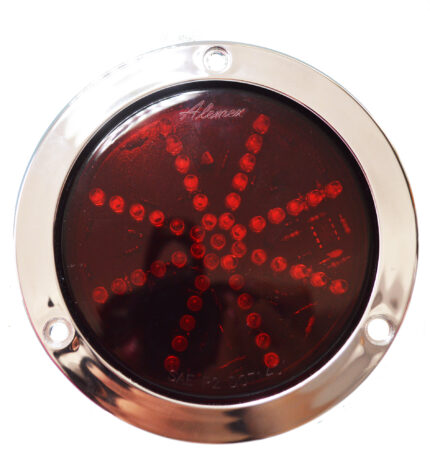 394 PLAFÓN TRASERO REDONDO 4" ASTERISCO GIRATORIO 49 LEDS