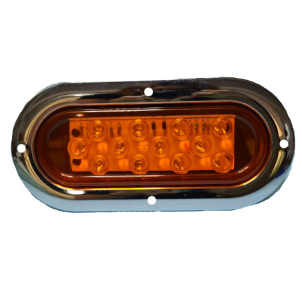 454 TRASERO OVALADO CROMADO   12 LED