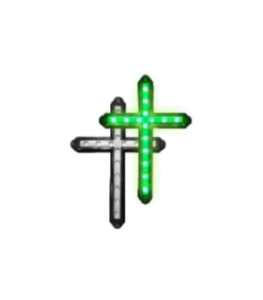 Cruz de LED con ventosas para pegar en parabrisas